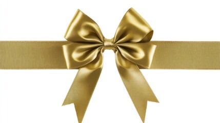Fototapeta premium a shimmering golden ribbon tied into a luxurious bow creates a feeling of anticipation and joy suggesting a perfect present for someone special or adding a touch of refinement