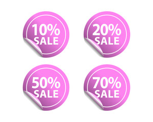 Discount label for promotional with stylish gradient color related to marketing and sales.