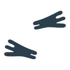 可愛いカメレオンのシンプルな足跡シルエット