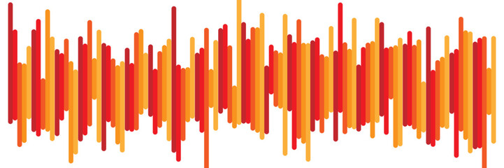 Equalizer illustration waveform line. Sound graphic player. Isolated vector illustration on white background