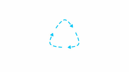 simple recycle arrow icon illustration concept