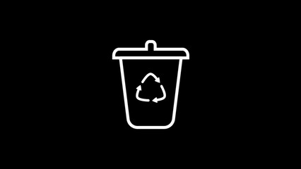 Recycle bin doodle illustration design