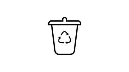 Recycle bin doodle illustration design
