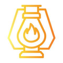 oil lamp Line Gradient Icon