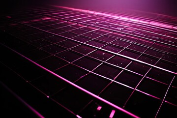 a cyberpunk black grid glowing in magenta
