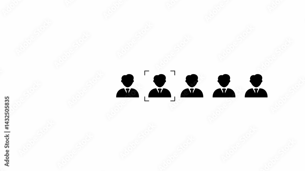Poster body scan icon. thin line body scan icon from ai and future technology collection. outline vector is