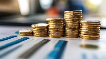 Visual of financial gains with clean line graph