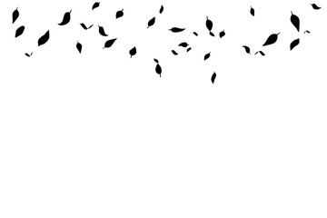 falling leaves silhouette background design