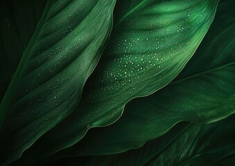 Obraz premium Green leaf background. Close-up of green leaf texture background. Natural background for design