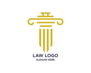Law Logo Graphic Design Vector 