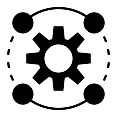 nanotechnology glyph icon vector illustration