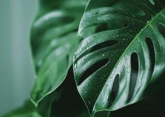 Green leaf background. Close-up of green leaf texture background. Natural background for design