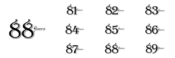 collection numbers Anniversary logo