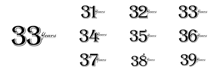 collection numbers Anniversary logo