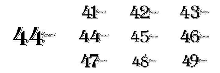 collection numbers Anniversary logo