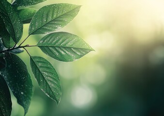 Obraz premium Green leaf background. Close-up of green leaf texture background. Natural background for design