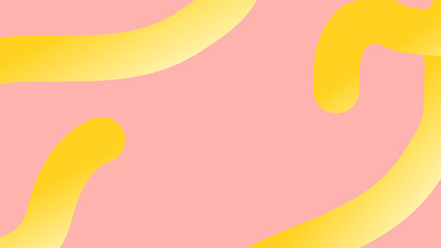 Abstract background with yellow shapes on a pink background