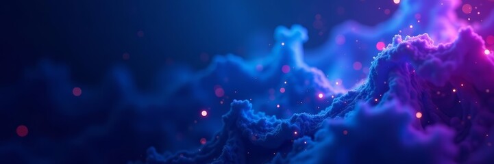 Dark abstract background with vibrant blue and purple hues, dark, vibrant