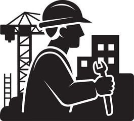 worker silhouette  vector design