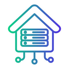 storage Line Gradient Icon