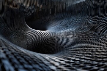 a dynamic black grid simulating motion