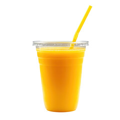 Fresh fruit smoothie, shake isolated,Fresh mango and lemon smoothie,Mango drink