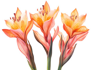  Closeup of Exotic Ginger Lily Blossoms