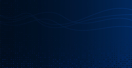 Deep Blue Abstract Wave Background with Subtle Dot Pattern and Gradient for Modern Presentations and Technology Designs, Ideal for Digital Communication