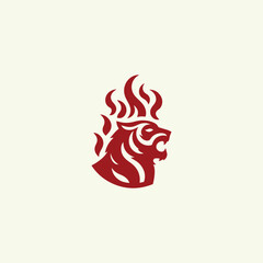 Tiger burning logo