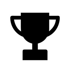 Trophy Check Alternate Icon Vector Illustration