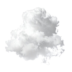 Obraz premium A fluffy, white cloud formation with a varied texture and shape, appearing soft and billowy.