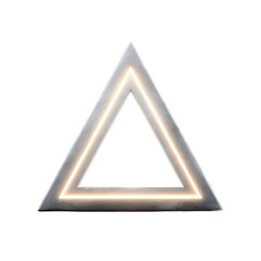 Illuminated Metal Triangle Frame Modern Geometric Design Element