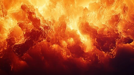 Obraz premium Intense fiery cloud formation with fiery details.