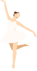 Naklejka premium Ballerina Clipart Illustration Element Set