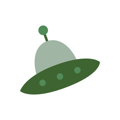 green cartoon UFO illustration