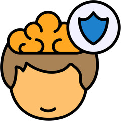 Security Human Mind Filled Icon