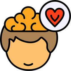 In Love Human Mind Filled Icon