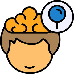 Naklejka premium Search Human Mind Filled Icon