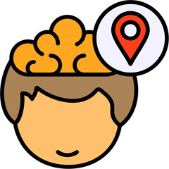 Location Human Mind Filled Icon