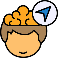 Send Human Mind Filled Icon