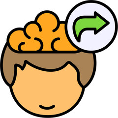 Redo Human Mind Filled Icon