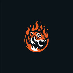 Tiger burning logo