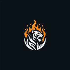 Tiger burning logo