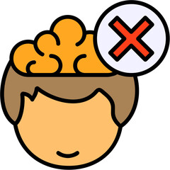 Crossmark Human Mind Filled Icon