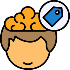 Tag Human Mind Filled Icon