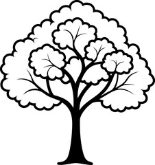 Fototapeta premium vector tree with flowers