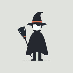 vector image of people wearing halloween costumes