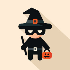 vector image of people wearing halloween costumes