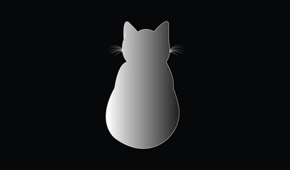 Cat emoji icon vector image.