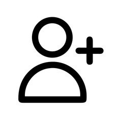User Plus Alt Icon Vector Illustration